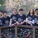 Eight Cyber Security Club at UC Davis members outdoors